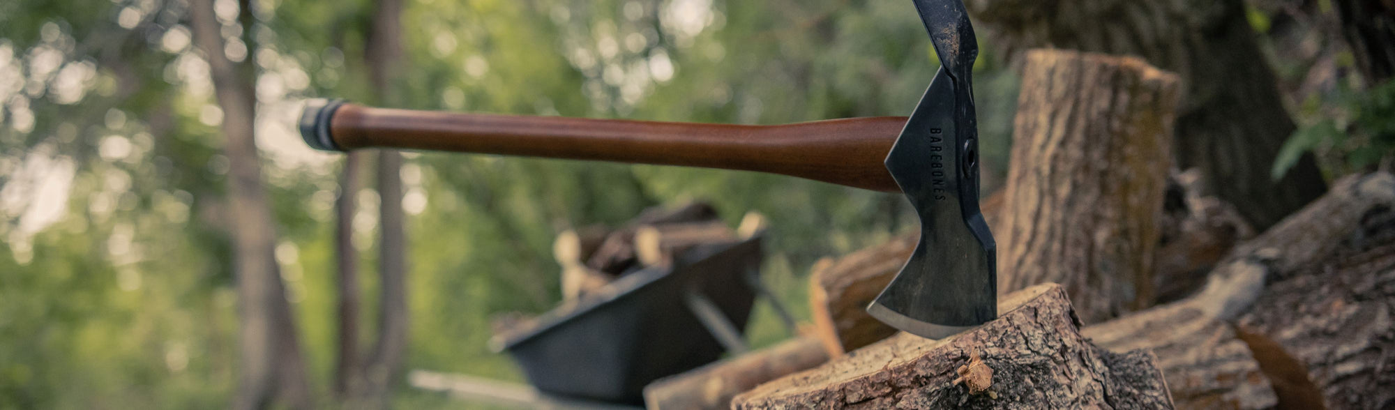 Barebones Pulaski Axe Chopping Wood