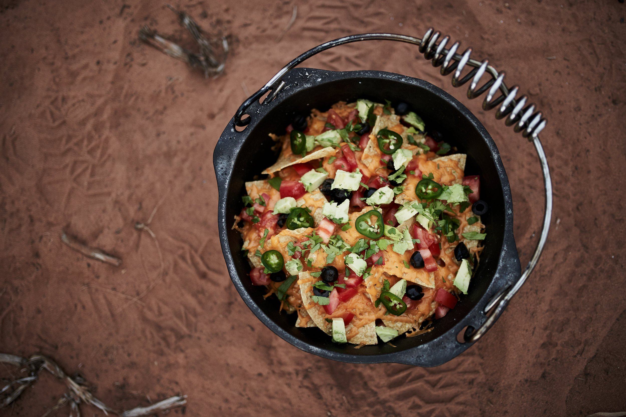 Camp Dutch Oven Nachos Barebones