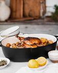 Enamel Lined Cast Iron Roaster