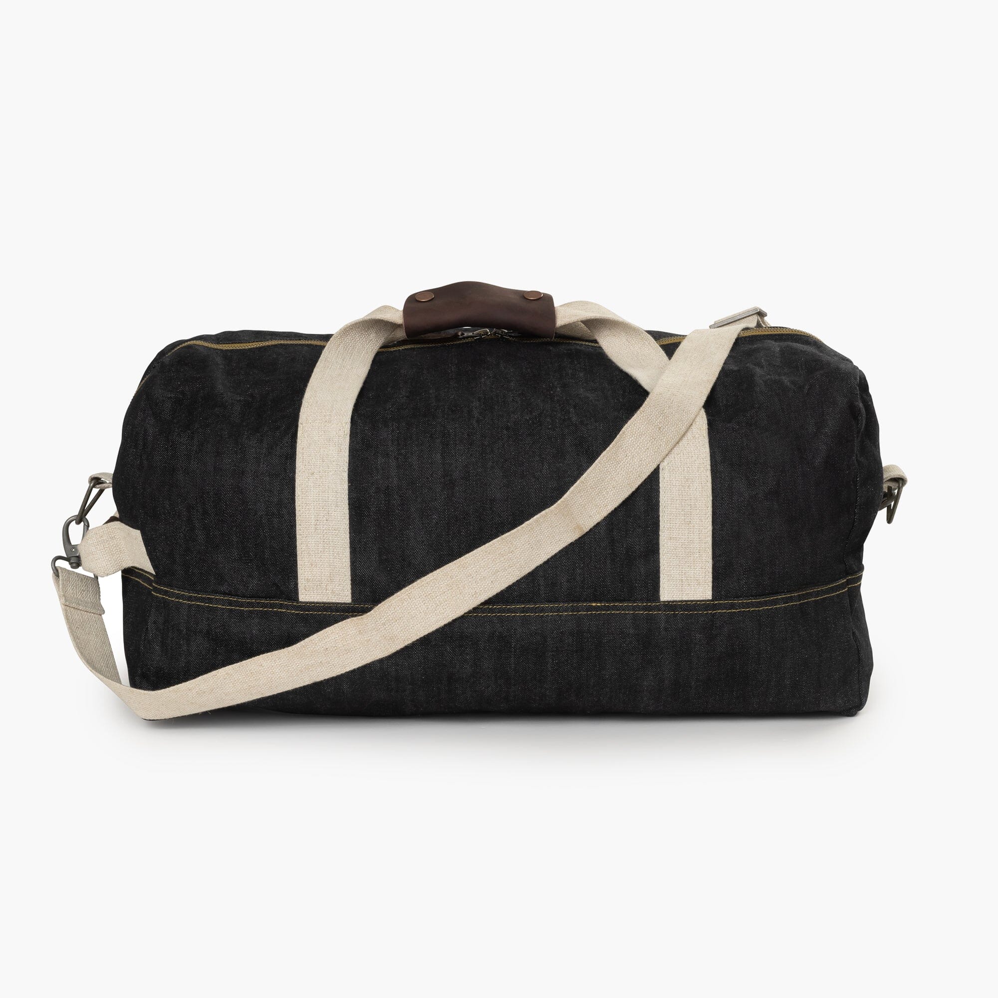 Barebones Waxed Denim Duffel Bag | Denim Travel Bag