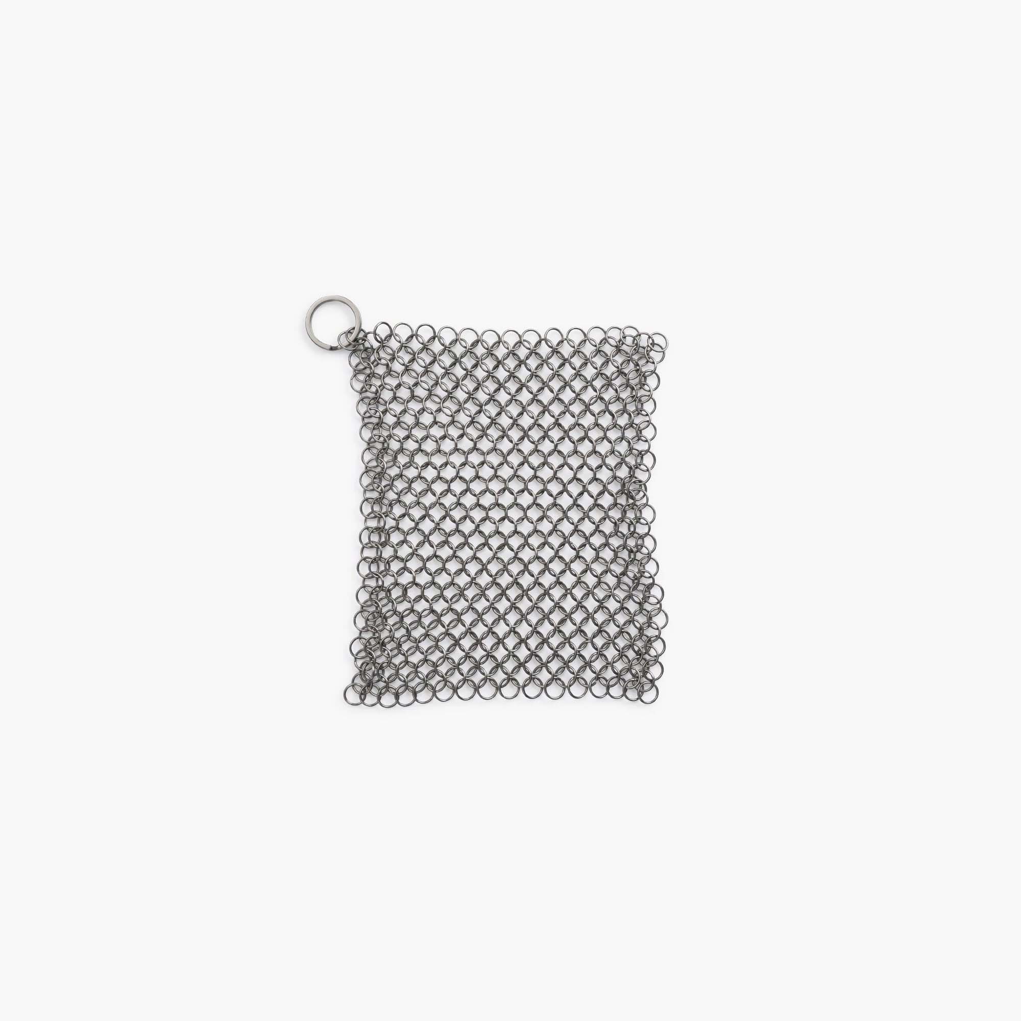 2 Pack Cast Iron Scrubber 316 Stainless Steel Rectangle Metal Cast Iron  Chainmail Scrubber for Cleaning Cast Iron Cookware Skillet Pan Dutch Oven