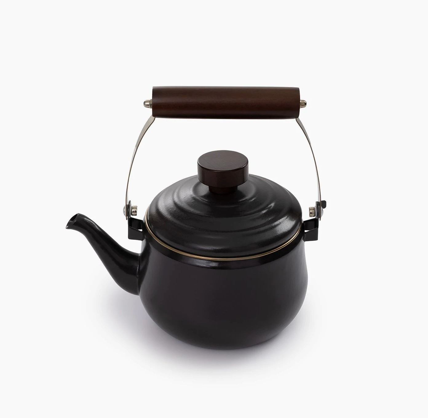 Barebones Enamel Teapot Charcoal