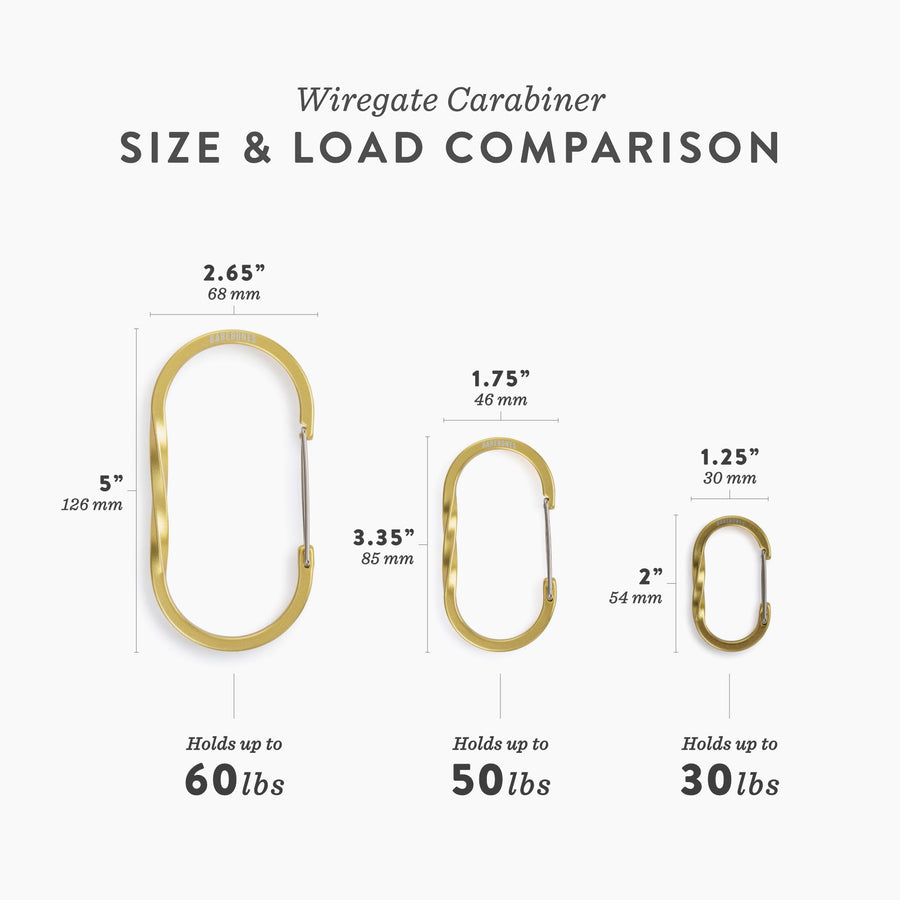 Wiregate Carabiners - 3 Sizes