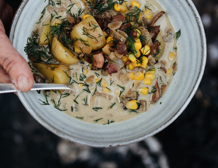 Chanterelle Chowder with Bacon