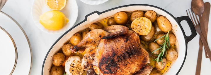 Cast Iron Roast Chicken With Herbs