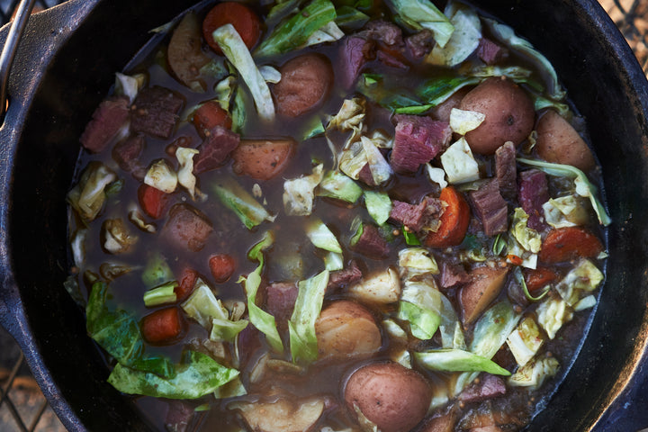 Dutch Oven Corned Beef and Cabbage Stew