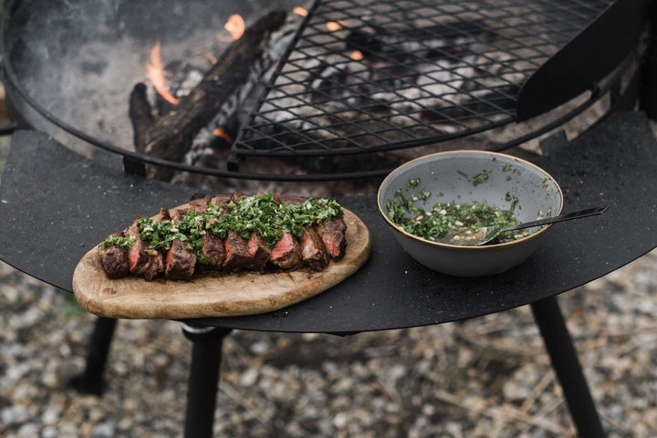Grilled Ribeye with Spring Chimichurri Sauce