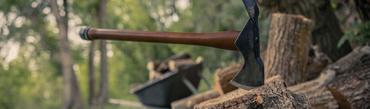 Barebones Pulaski Axe Chopping Wood