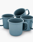 Rolled Enamelware Mug Set