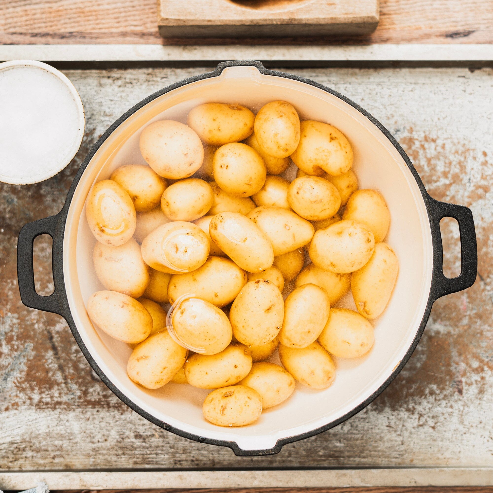Enamel Lined Cast Iron Crock Pot - Thumbnail 5