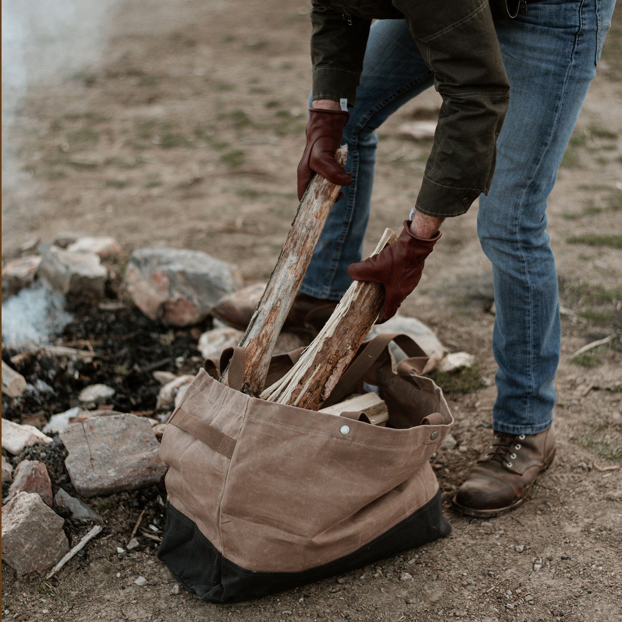 Barebones Waxed Canvas Giant Tote 2-Pack