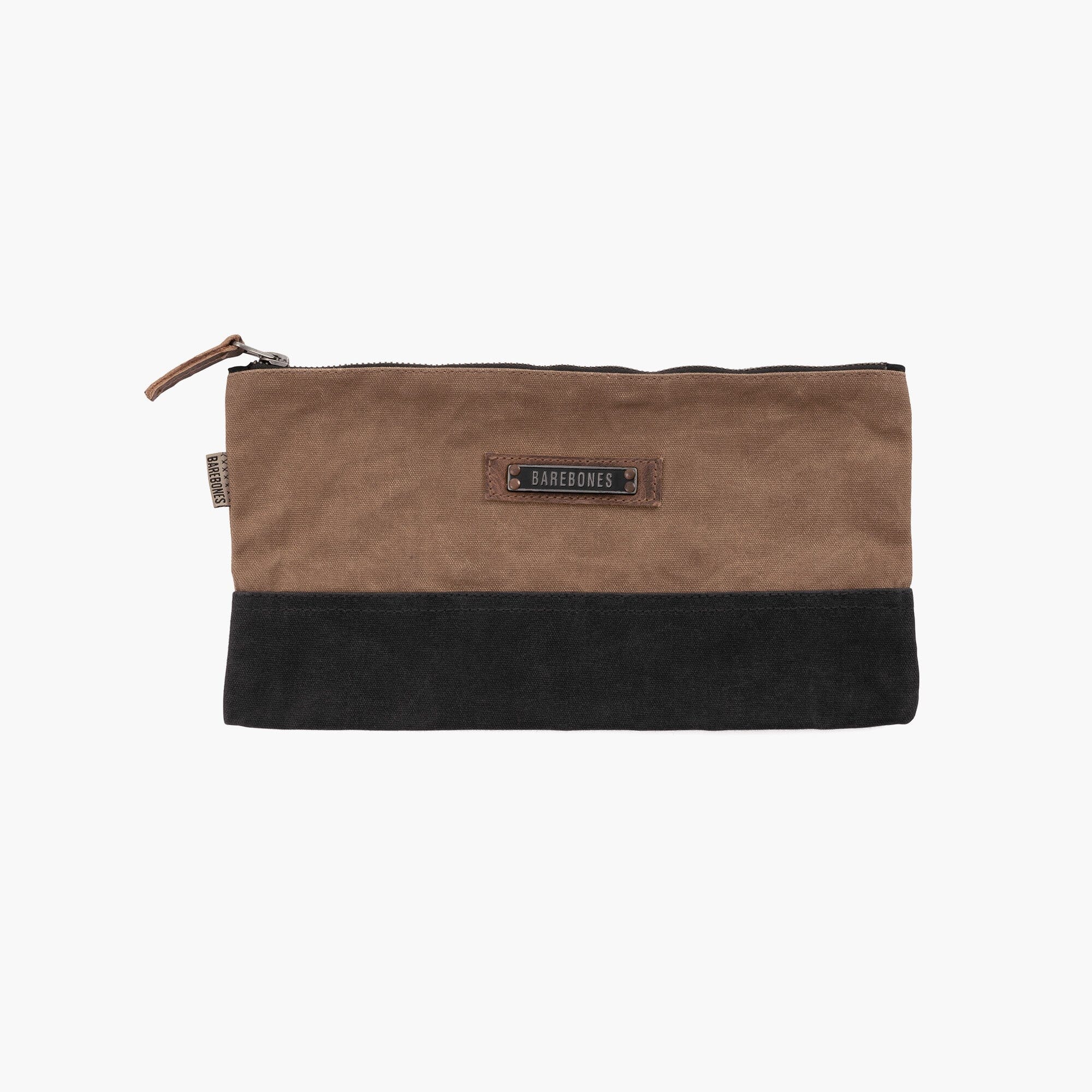 LEATHER TOP ZIPPERED POUCH - SMALL - Go Forth Goods ®