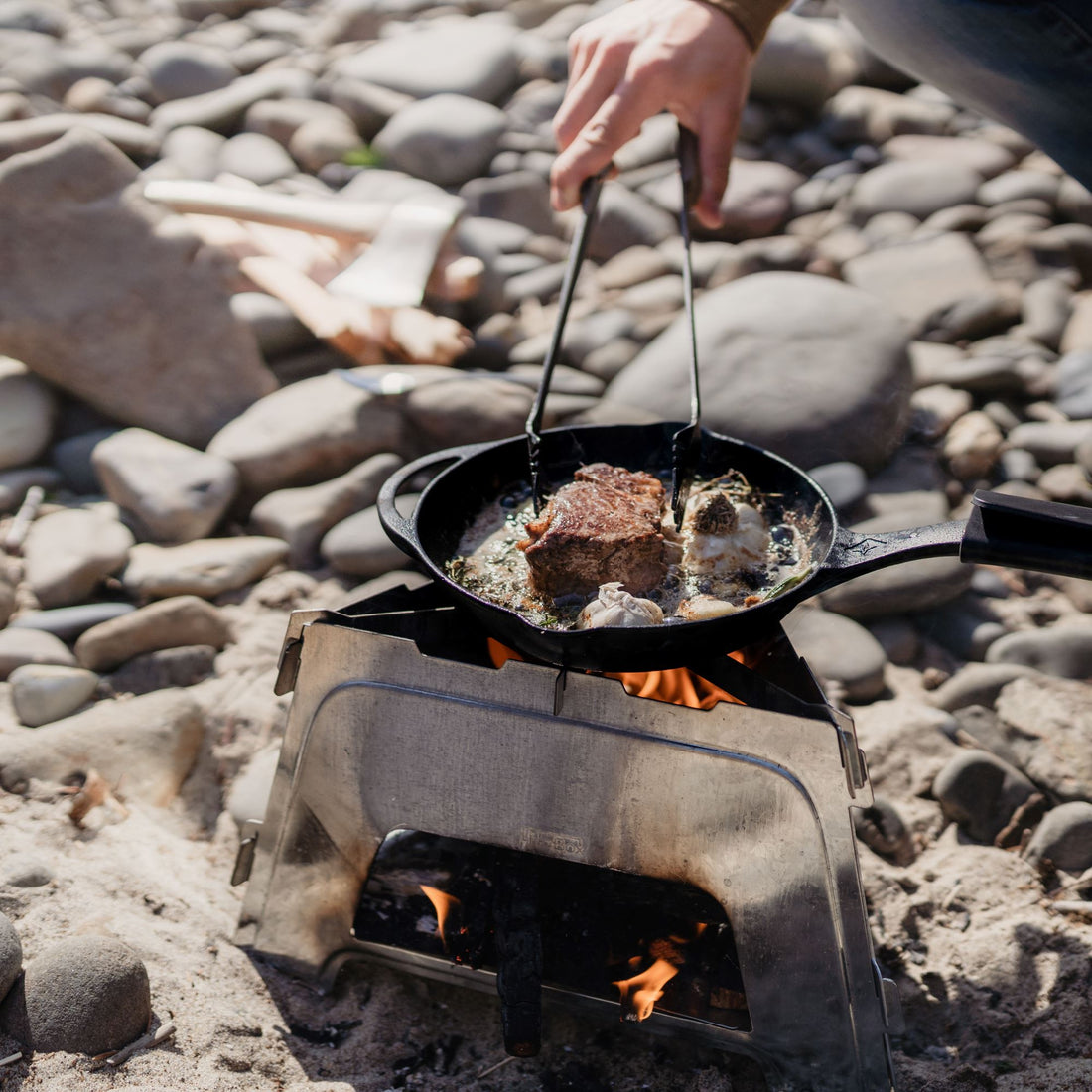 camping set fire mini fondue pot