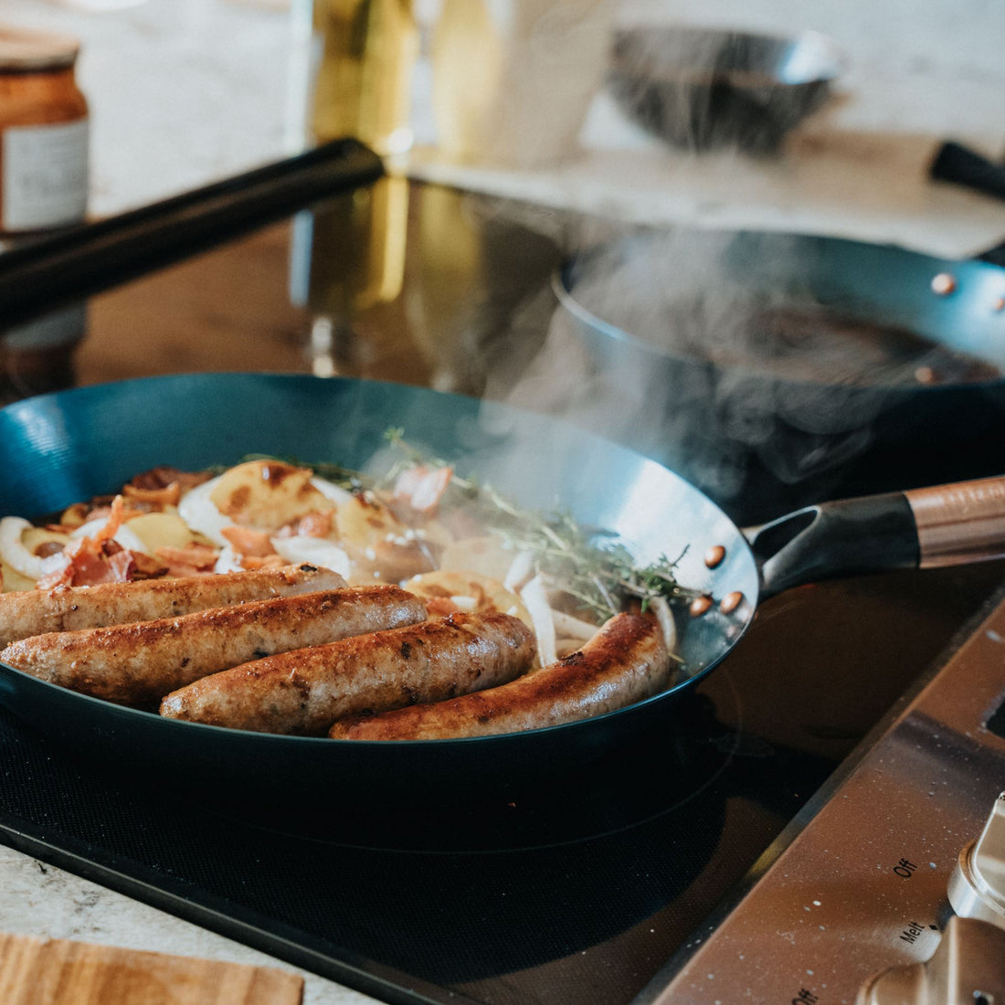 Barebones Blue Carbon Steel Skillet, 9