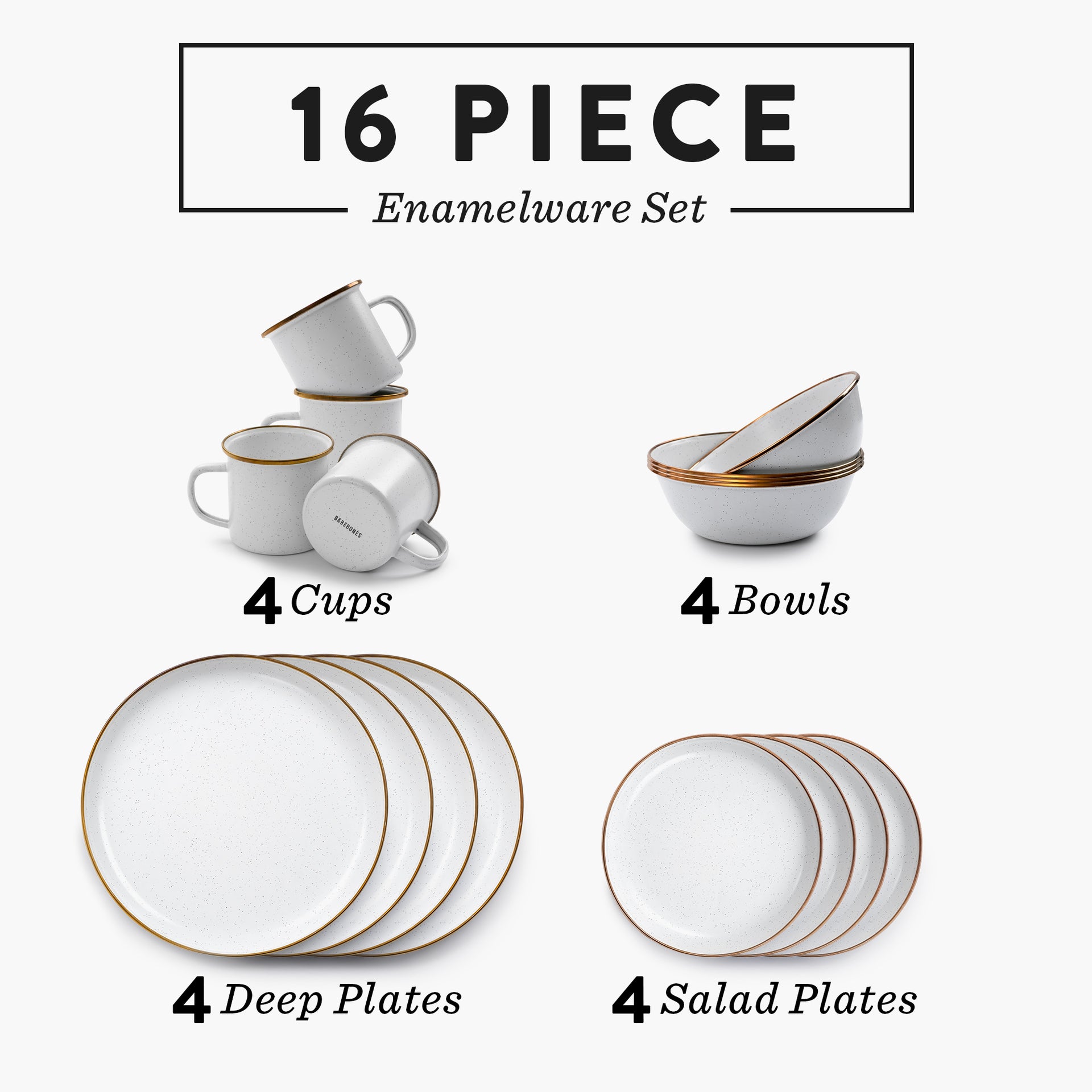 Enamelware Dining Collection Eggshell