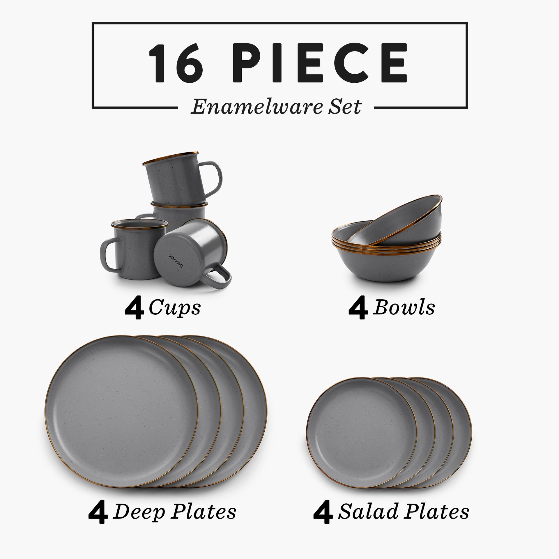 Enamelware Dining Collection Slate