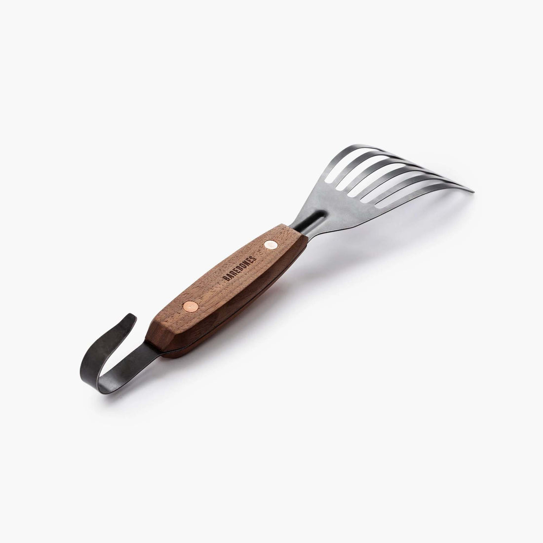 Stainless Steel Fish Spatula With Wooden Handle, For Meat Bbqfish
