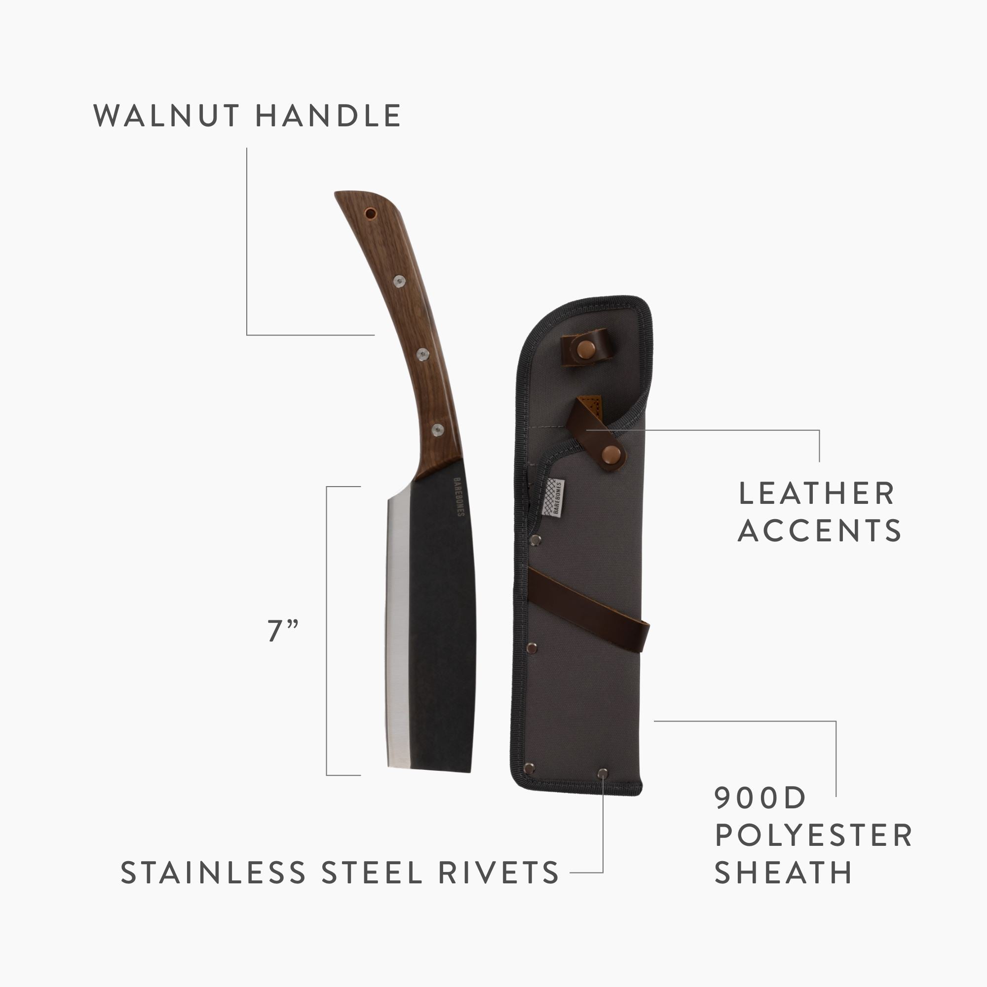 Traditional Japanese Nata hatchet blade and handle detail