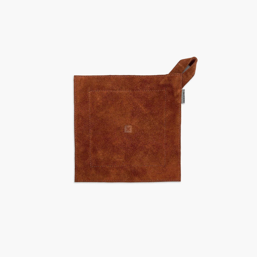 Suede Leather Hot Pad - Terracotta