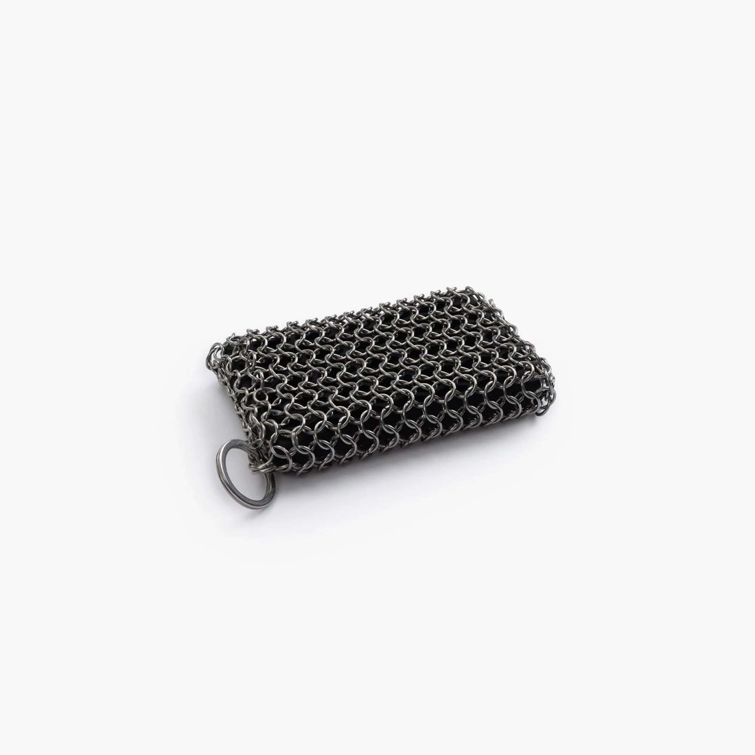 Cast Iron Skillet Cleaner,316 Stainless Steel Chainmail Cleaning Scrubber,built-in  Silicone Scrubberfor Kitchen Cookware Bbq Tools,dishwasher Safe