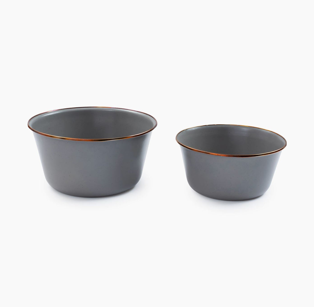 Set of 3 Melamine Mixing Bowls, Grey Sold by at Home
