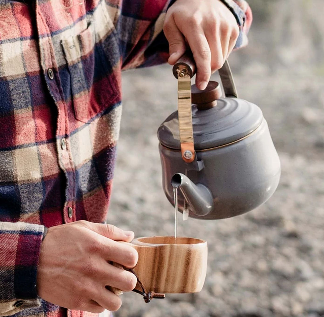 Enamel Teapot - Slate Gray