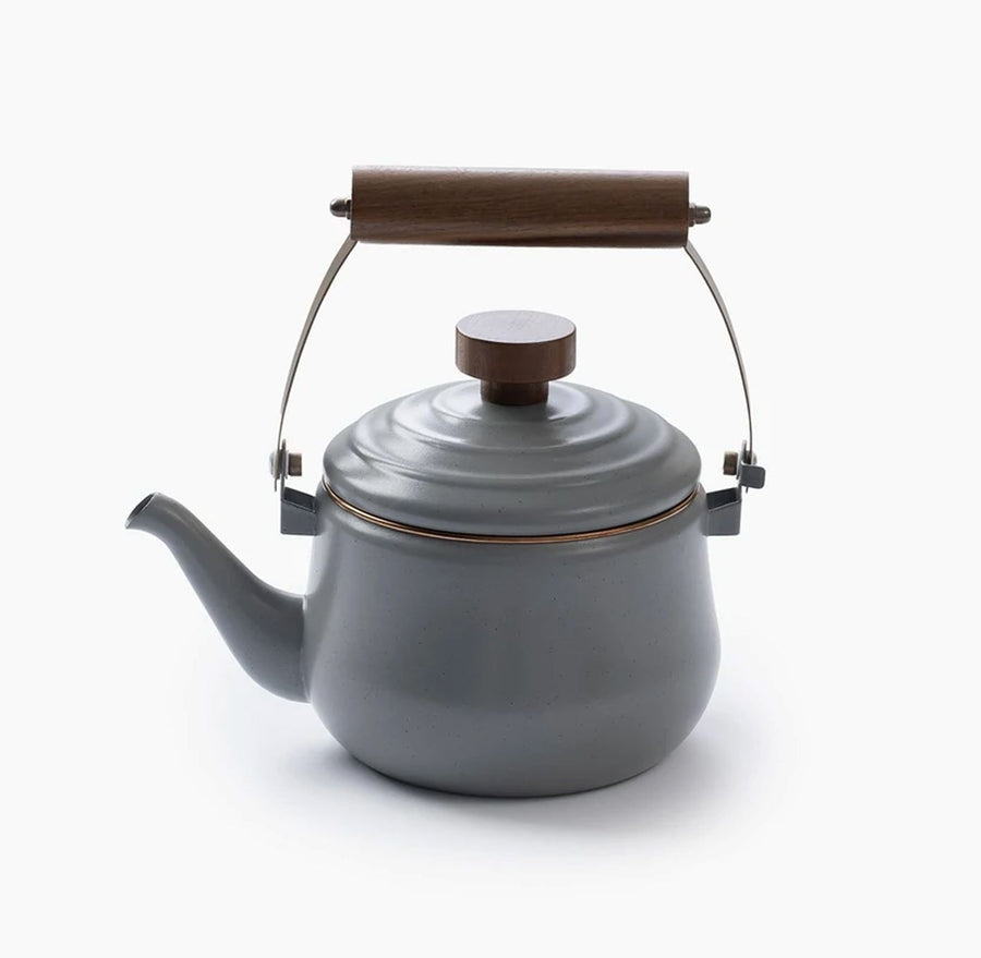 Enamel Teapot - Slate Gray