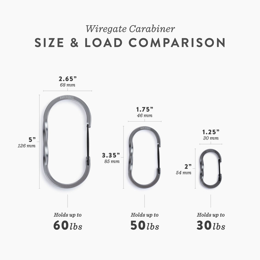 Wiregate Carabiners - 3 Sizes